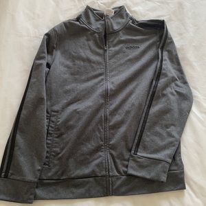 Charcoal Adidas track jacket